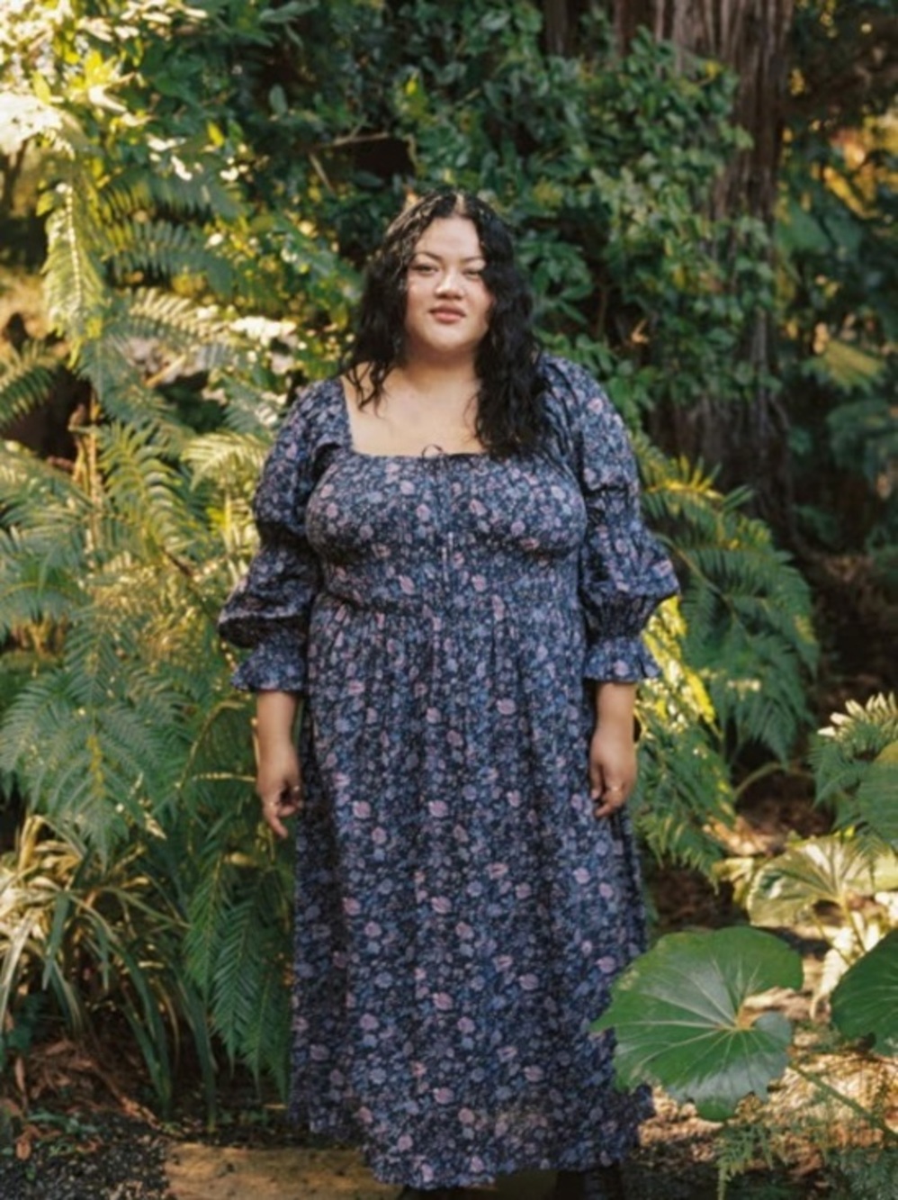🆕 nwt Christy Dawn Adelia 1x Navy Floral Maxi Dress  blooming pomegranate